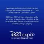 Další D23 Expo se uskuteční 9- 11. 9.2022