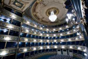 Interior of Prague’s Estates Theatre. Photo: Wikimedia / Jorgeroyan