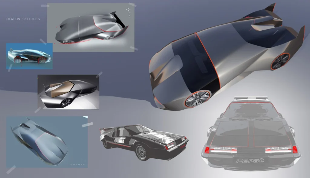 Concept art for the reimagined Ferat Vampire. Obrázek: Škoda Storyboard