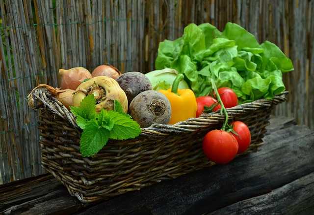 zelenina v košíku